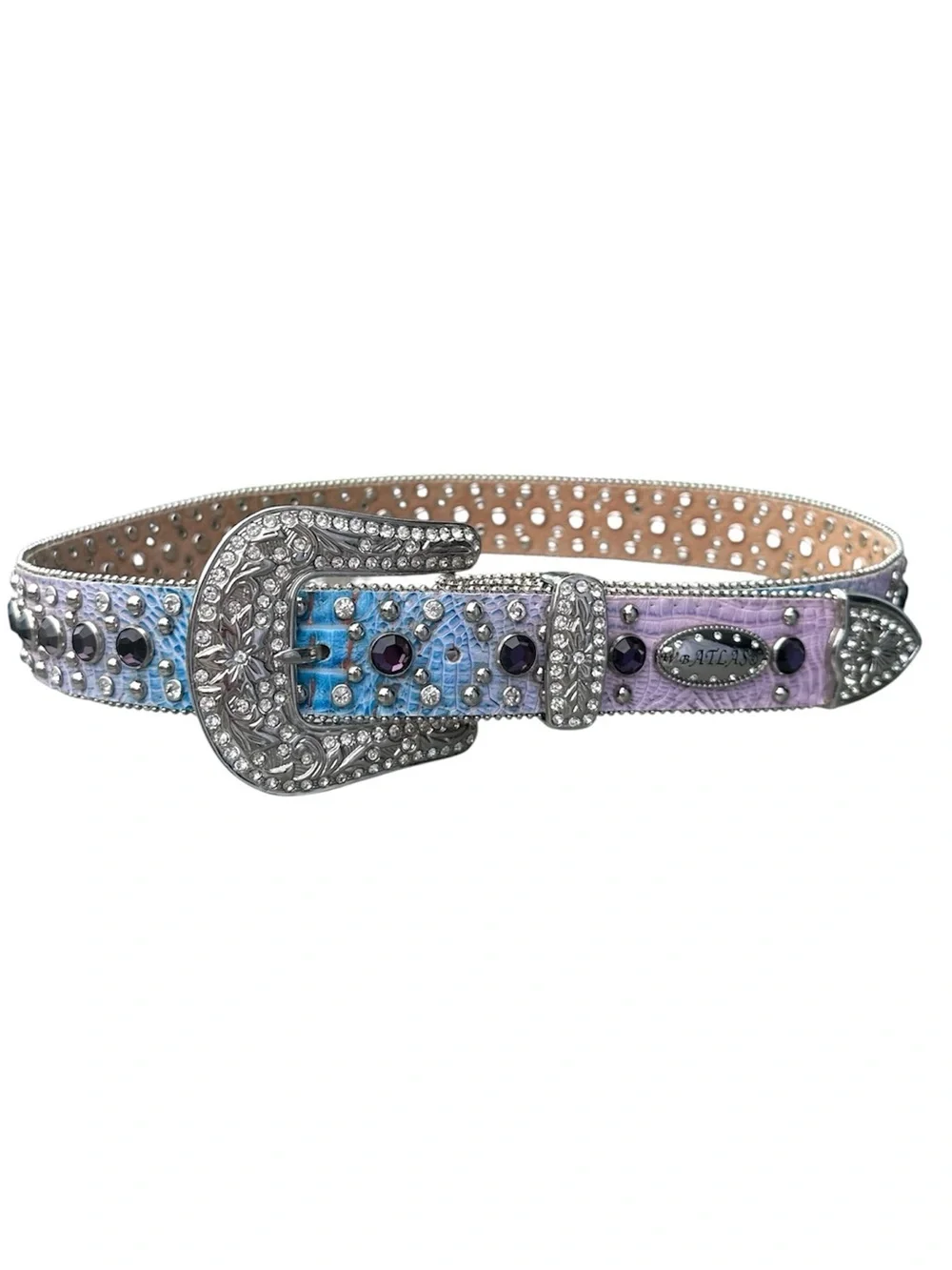 Atlas Rhinestone Western Belt Cowgirl Glam Bling Crystal Studded Statement Belt